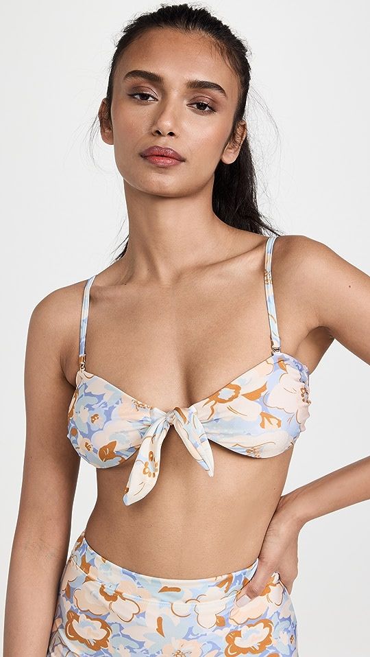 Lumi Tie Front Bandeau Bikini Top | Shopbop