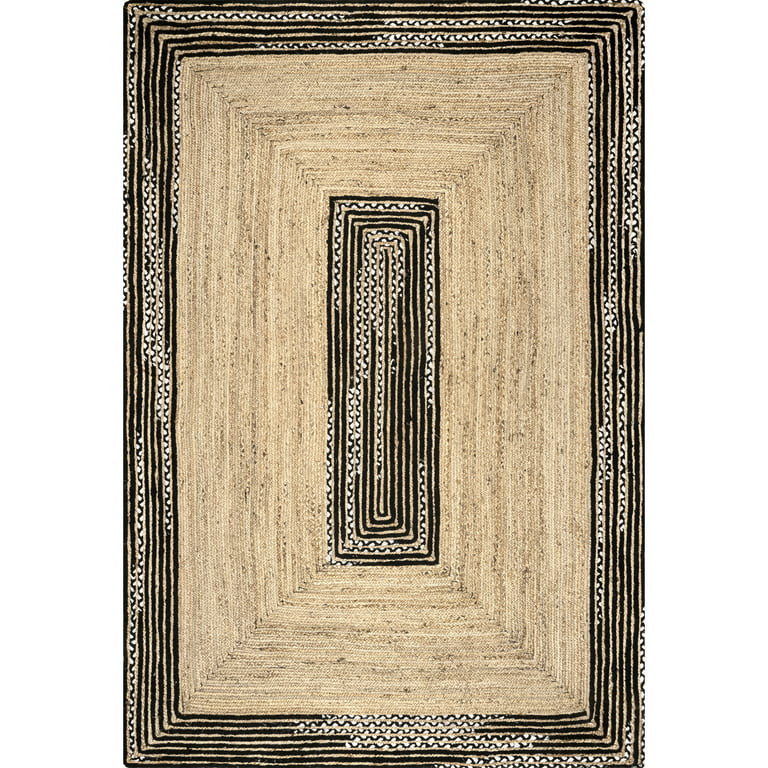 nuLOOM Chantal Braided Jute and Cotton Border Area Rug, Walmart Finds Walmart Deals Walmart Sales | Walmart (US)