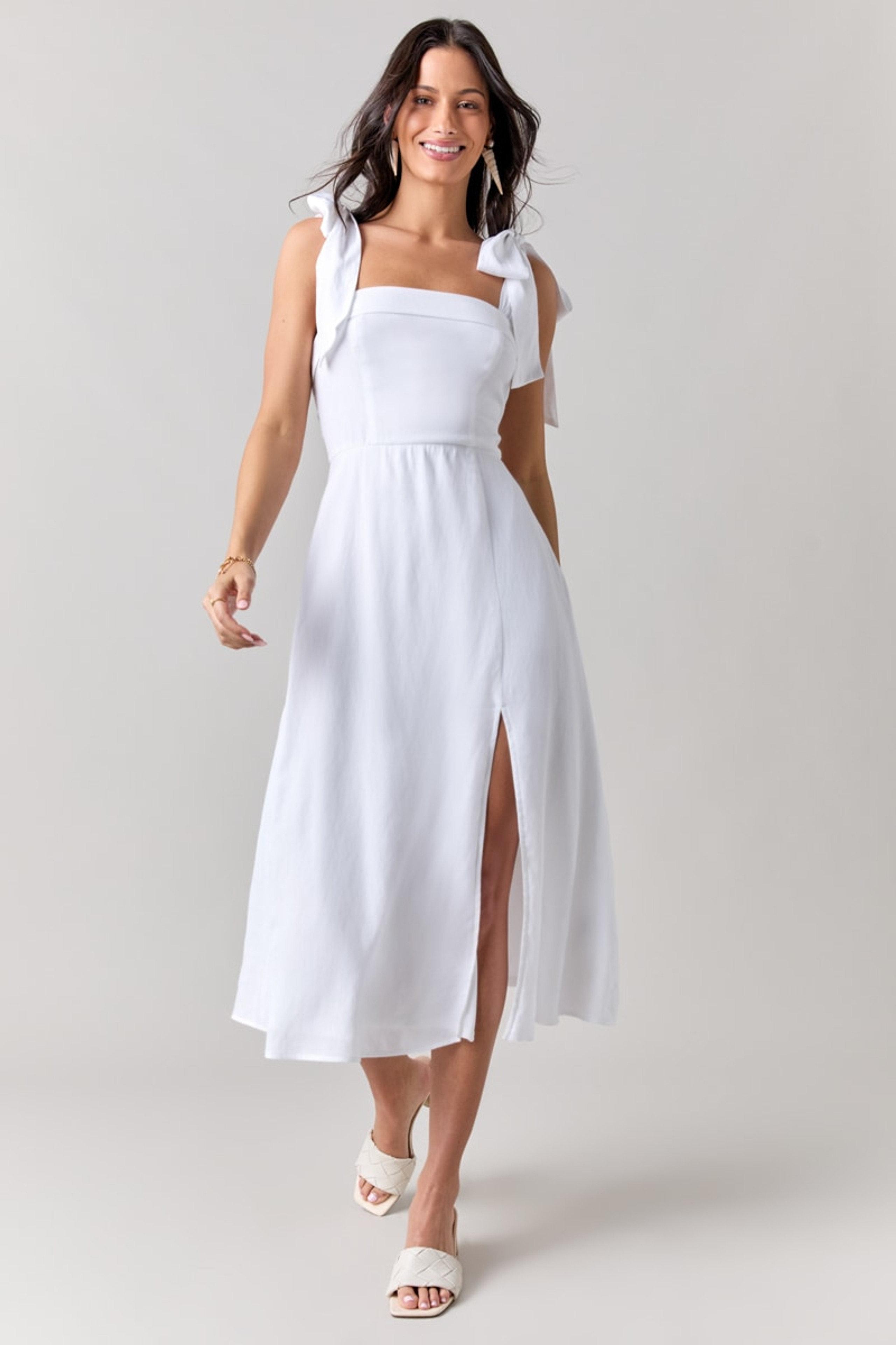 Justine Neck Tie Strap Maxi Dress | Francesca's