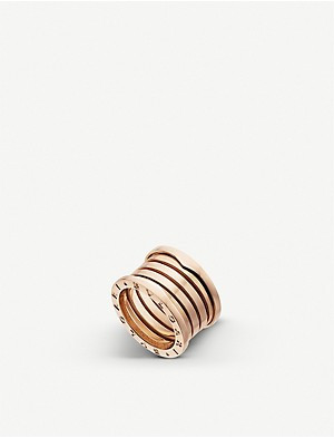 bvlgari b.zero1 xxth anniversary five-band 18ct yellow-gold ring | Selfridges