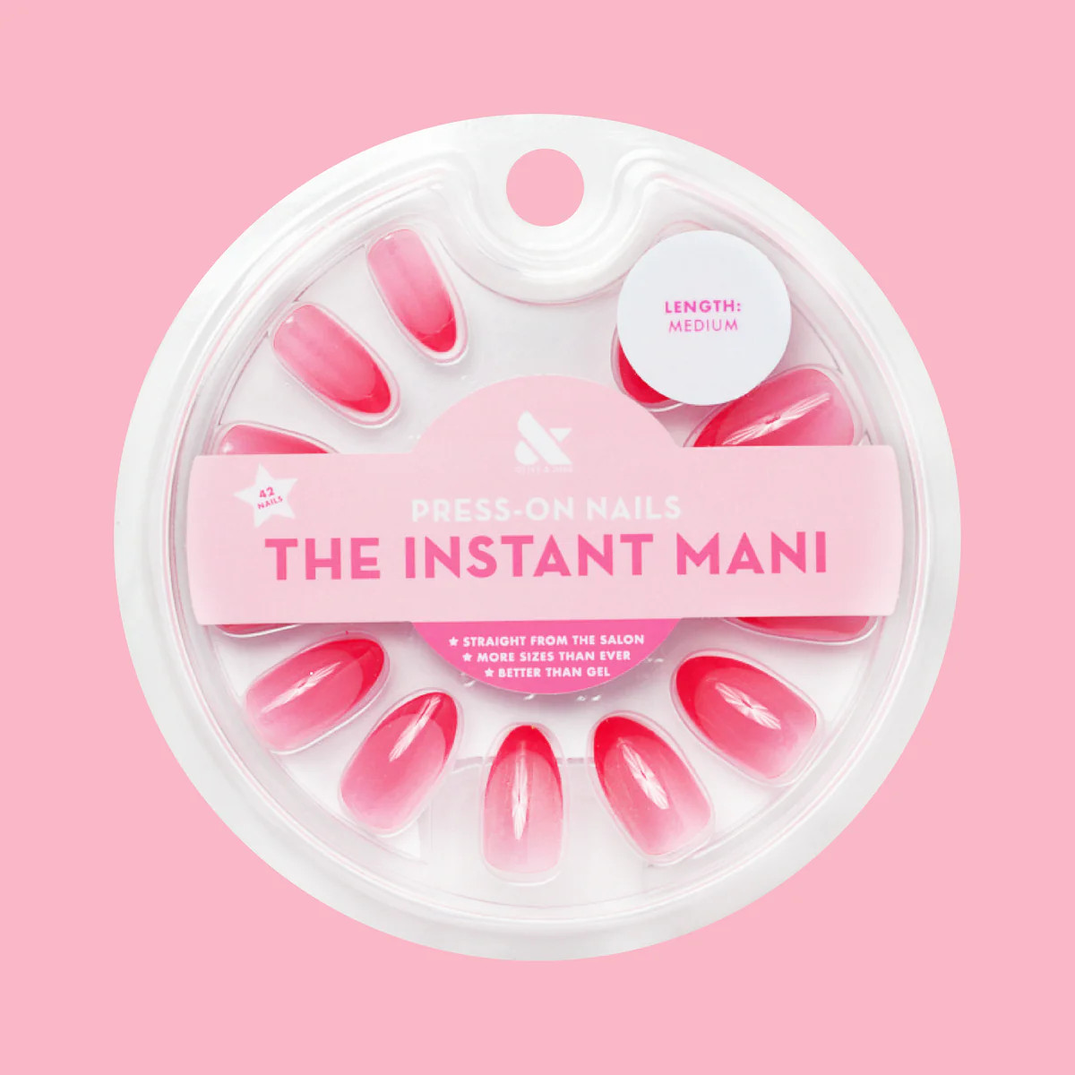 Double Pink Jelly French - Press-On | Medium | Almond | Olive & June