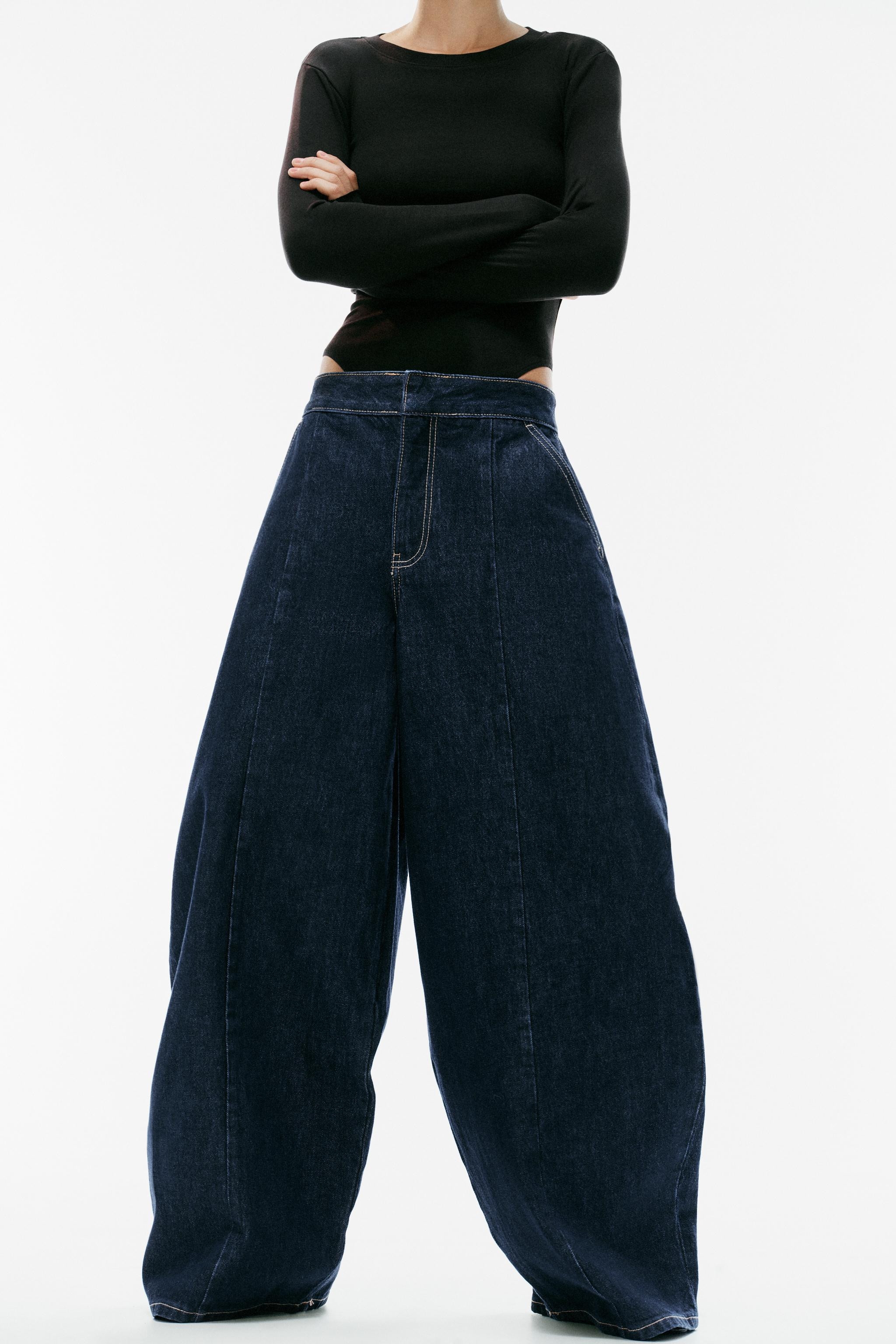TRF SEAMED BALLOON JEANS | Zara US