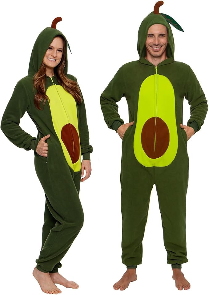 Funziez! Slim Pineapple and Avocado Adult Onesie - Food Halloween Costume - One Piece Cosplay Sui... | Amazon (US)