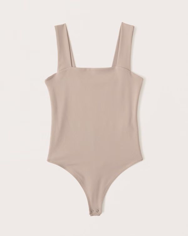 Double-Layered Seamless Fabric Squareneck Bodysuit | Abercrombie & Fitch (US)