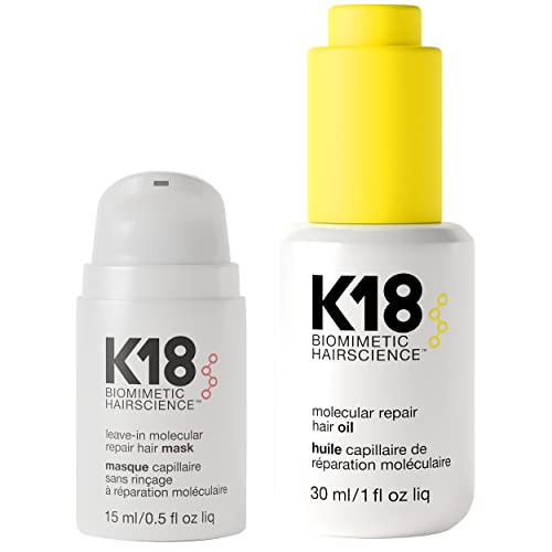 K18 Repair Bundle - Leave-In Repair Hair Mask, 4-Minute Speed Treatment(15ml), and Weightless Hair Strengthening Oil (30ml) | Amazon (US)