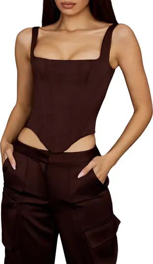 Rafa Satin Longline Corset Top | Nordstrom