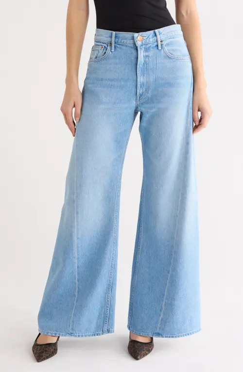 MOTHER Lemon Twist High Waist Wide Leg Jeans in Munchies at Nordstrom, Size 32 | Nordstrom