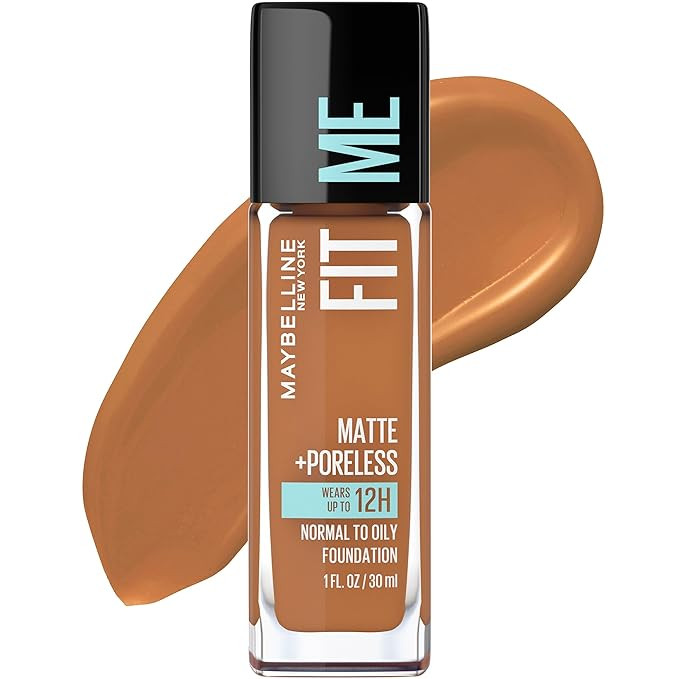 Maybelline Fit Me Matte + Poreless Liquid Oil-Free Foundation Makeup, Warm Coconut, 1 Count (Pack... | Amazon (US)