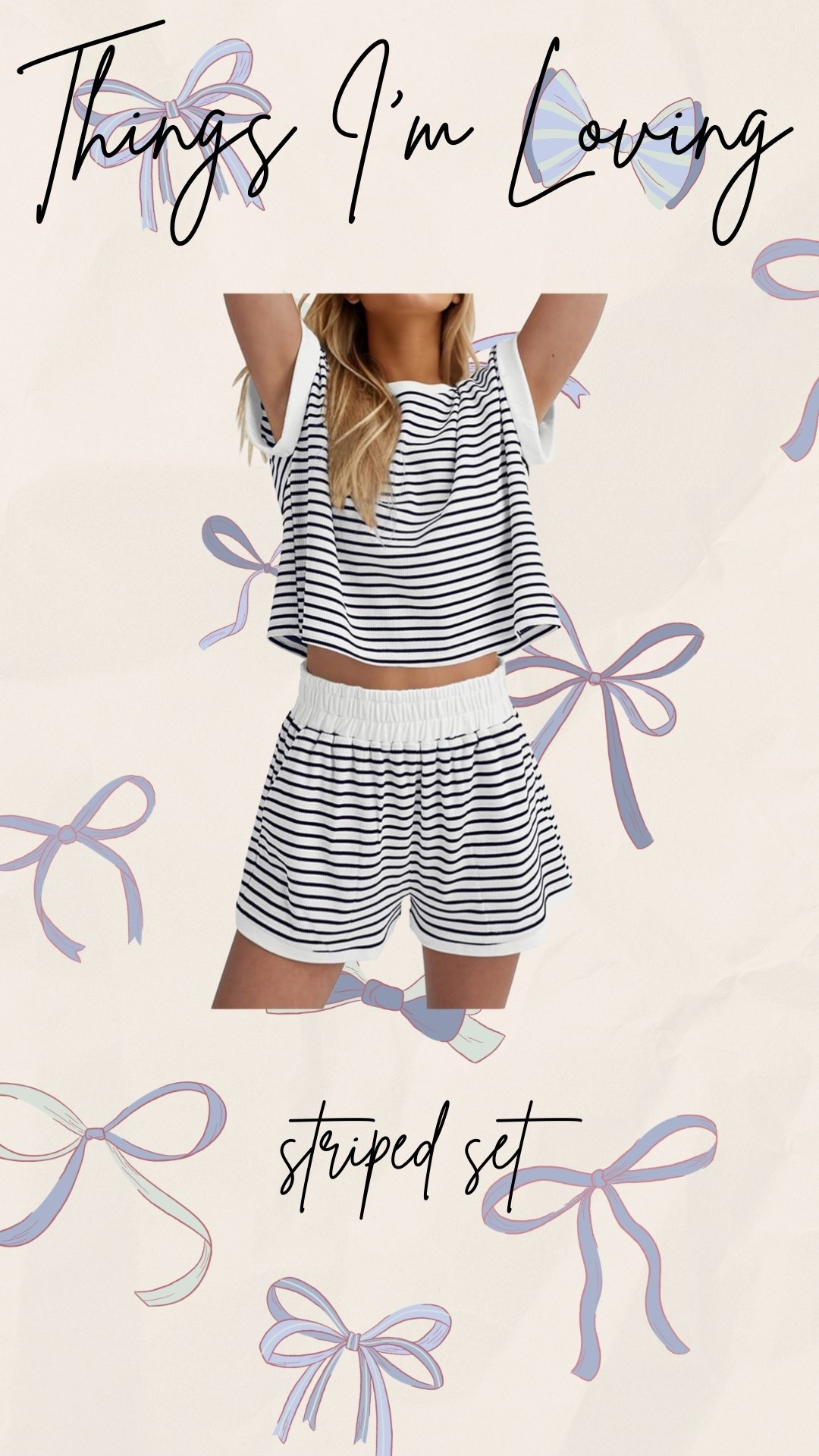 Summer set. Short sleeve set. Shorts set. Striped set. Easy mom outfit. 

#LTKFindsUnder50 #LTKPetite
