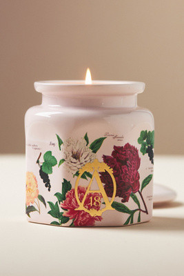 Apothecary 18 Floral Peony Blush Ceramic Jar Candle | Anthropologie (US)