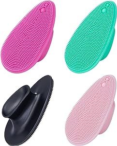 4 Colors Silicone Face Scrubber, Beomeen Facial Cleansing Brush Soft Silicone Facial Exfoliation ... | Amazon (US)