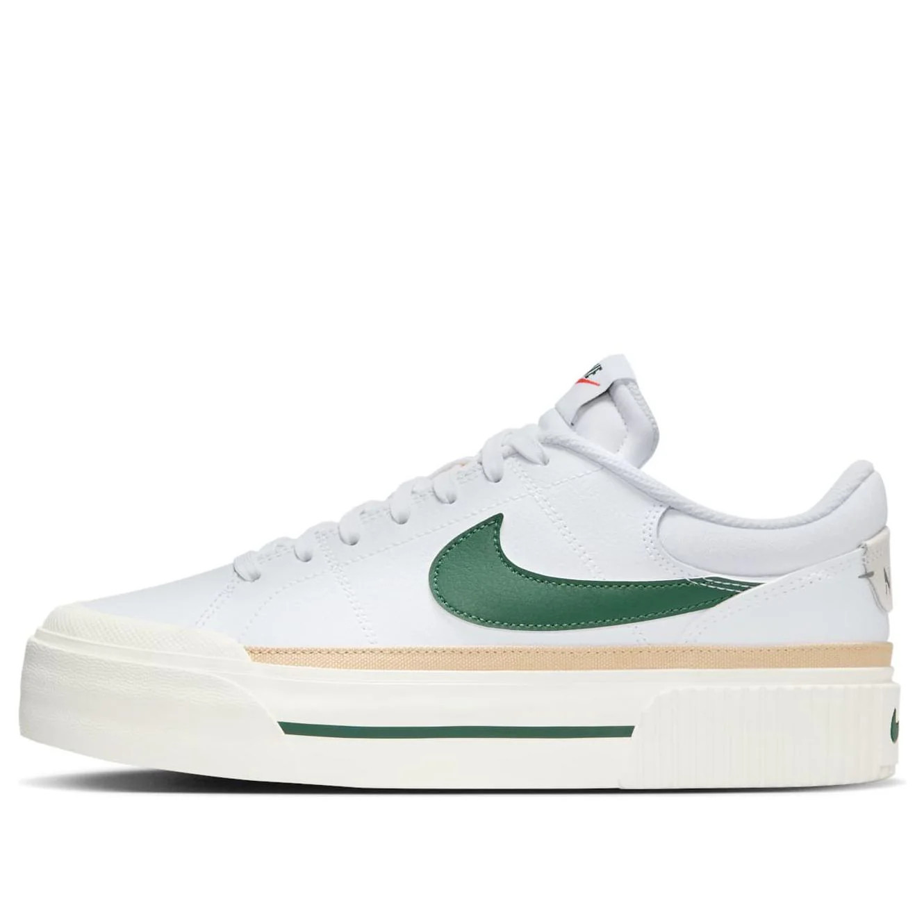 (WMNS) Nike Court Legacy Lift 'White Sail Fir' DM7590-107 | KICKS CREW