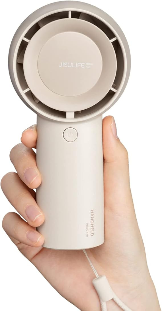 JISULIFE Handheld Turbo Fan [16H Max Cooling Time] Mini Portable Hand Fan, 4000mAh USB Rechargeab... | Amazon (US)