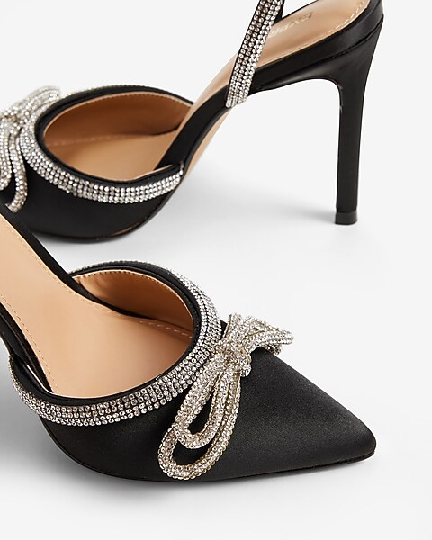 Rhinestone Embellished Bow Pumps | Express