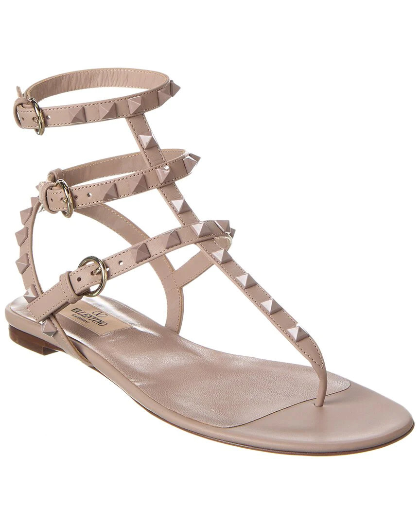 Valentino Rockstud Caged Leather Ankle Strap Sandal | Shop Simon