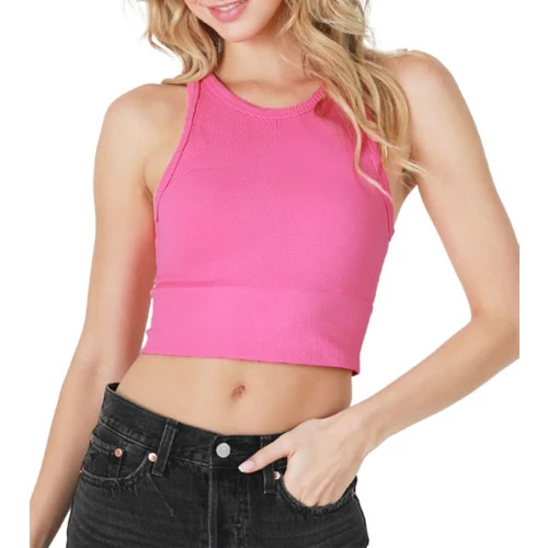 Women's NikiBiki High Neck Chevron Crop Tank Top | Scheels