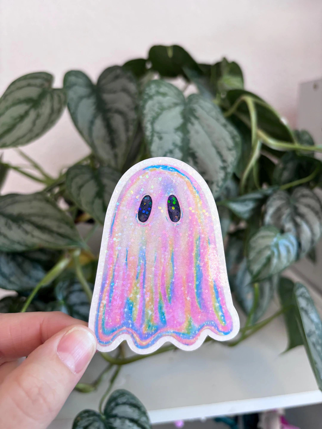 Glitter Sparkly Ghost Sticker, Ghosts, Pastel Sticker, Holographic Sticker, Halloween Sticker, Wa... | Etsy (US)
