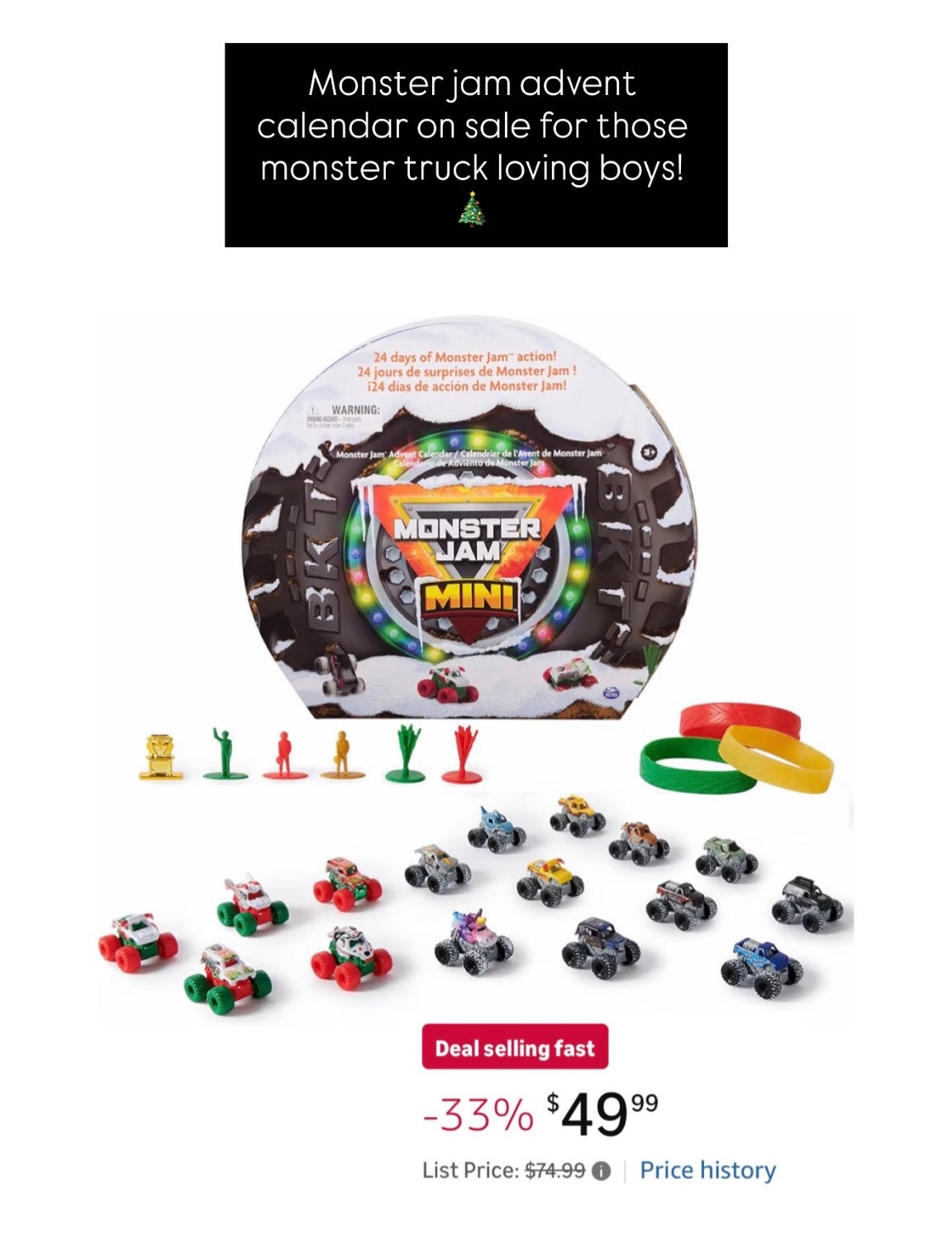 Monster jam advent calendar 

Gift guide | boys gift guide | monster trucks 

#LTKKids #LTKGiftGuide #LTKHoliday