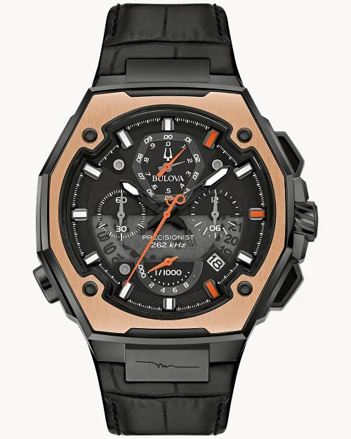 Black Dial Leather Strap Series X 98B402 | Bulova | Bulova