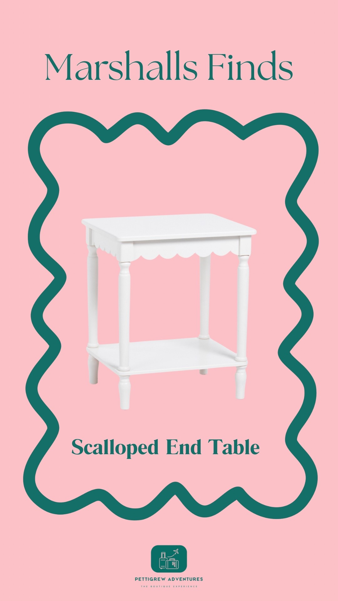 Cutest scalloped end table 

#LTKHome
