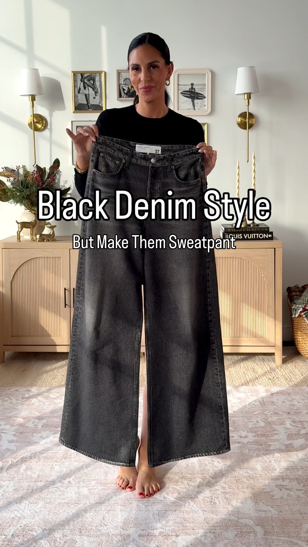 The black denim sweatpants are worth their price in gold- I can’t recommend enough. Insanely soft and comfortable. 
Size down if between 
Viral Zara Pebbled faux leather jacket is my most worn jacket. The funnel neck is Stunning!  Wearing a small 

#LTKU #LTKHoliday #LTKOver40 #LTKFindsUnder50 #LTKFindsUnder100