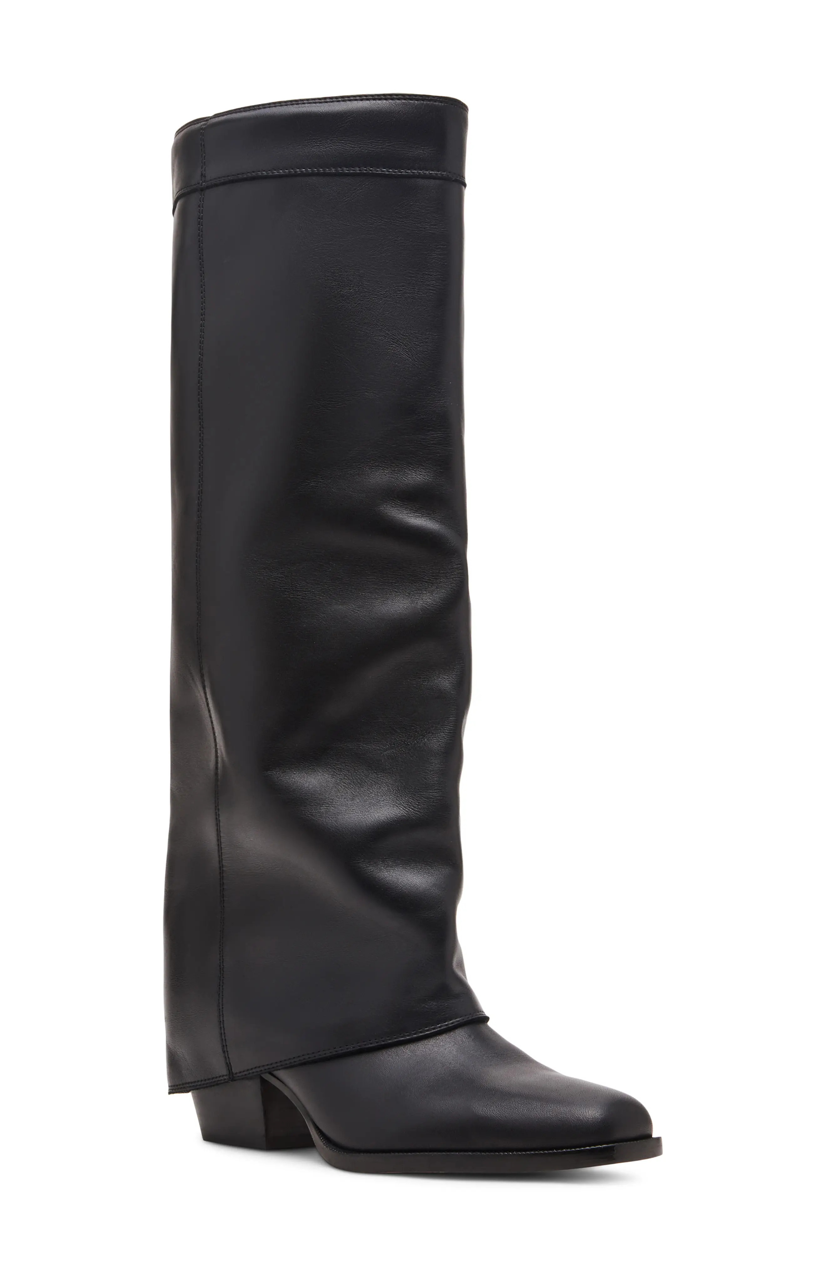 Steve Madden Winnick Foldover Knee High Boot in Olive Leather at Nordstrom Rack, Size 6 Regular Calf | Nordstrom Rack