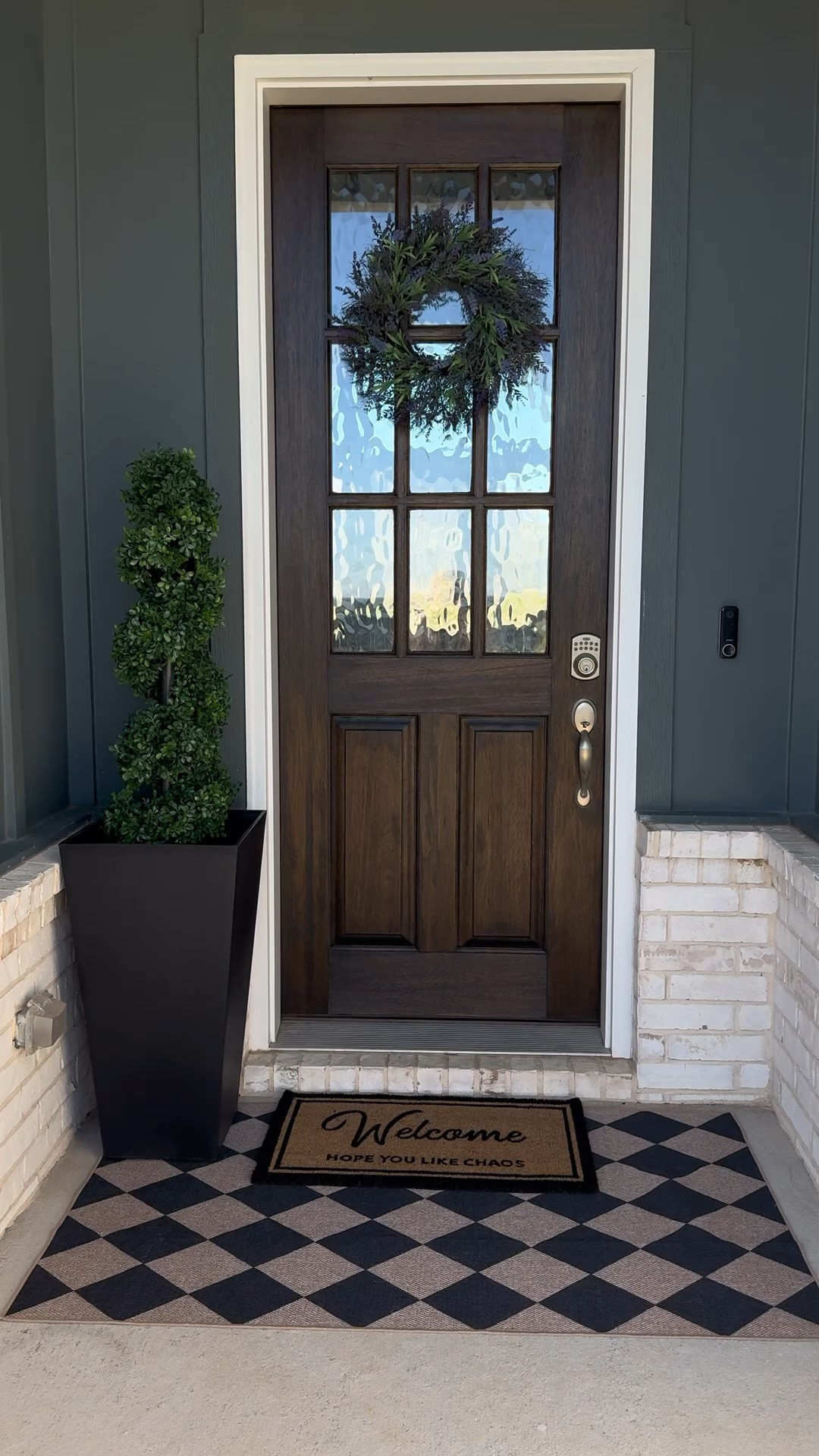 Front porch decor, entryway decor, front door decor, outdoor rug, layered doormat, black planter, topiary, front door wreath, traditional exterior, curb appeal, porch styling, neutral outdoor decor, farmhouse exterior, transitional home, fall porch ideas, outdoor home decor, front porch inspiration, welcoming entryway, home exterior, porch decor finds, door hardware

#LTKHome #LTKSaleAlert #LTKSeasonal