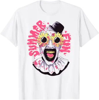 Terrifier Summer Fun Sunglasses Art The Clown Horror Movie T-Shirt | Amazon (US)
