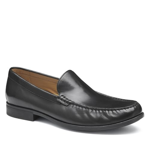 Johnston & Murphy Men's Harrison Venetian Slip On Dress Shoe, Black Sheepskin, 9.5 M | Amazon (US)