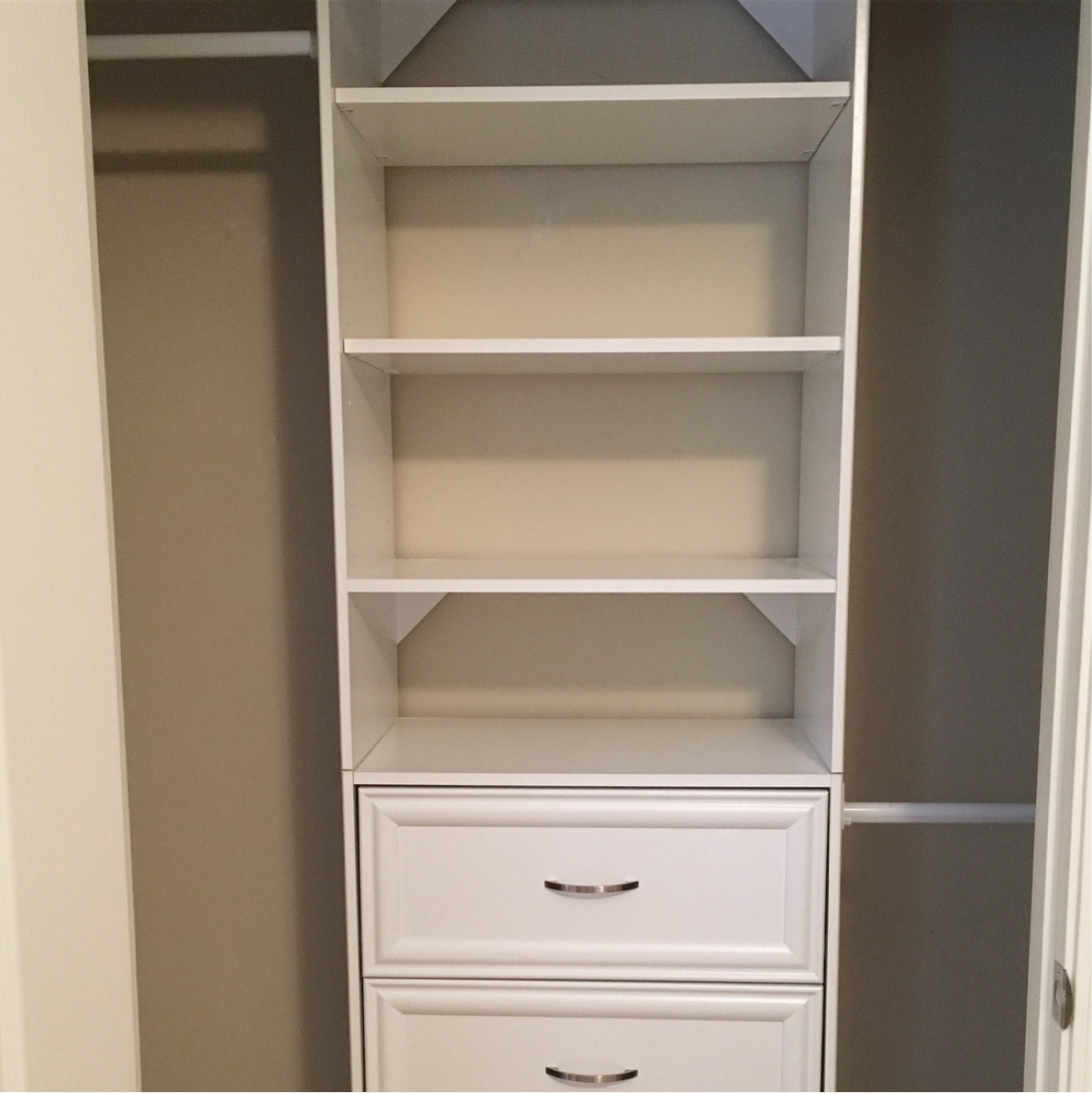 Easy built in closet system for a reach in closet. Affordable closet organizer and shelves  

#LTKhome