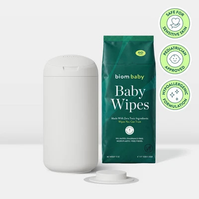 Baby One Handed Wipe Kit Seafoam / 4-Pack | Biom