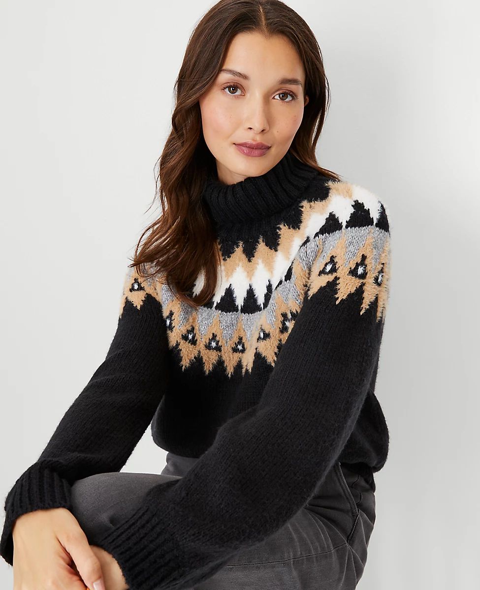 Fair Isle Turtleneck Sweater | Ann Taylor (US)
