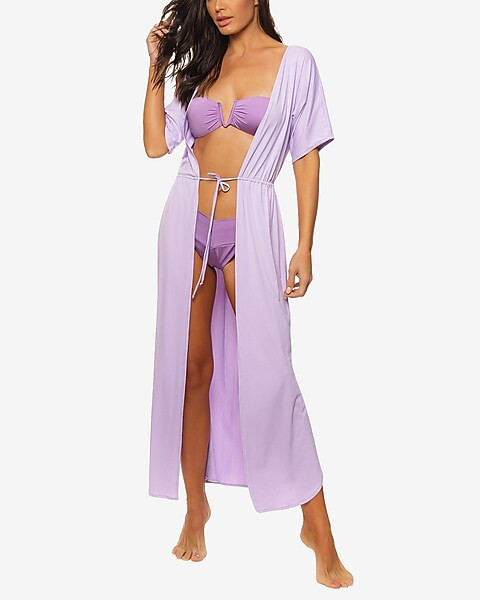 Guria Beachwear Tie Front Long Kimono | Express