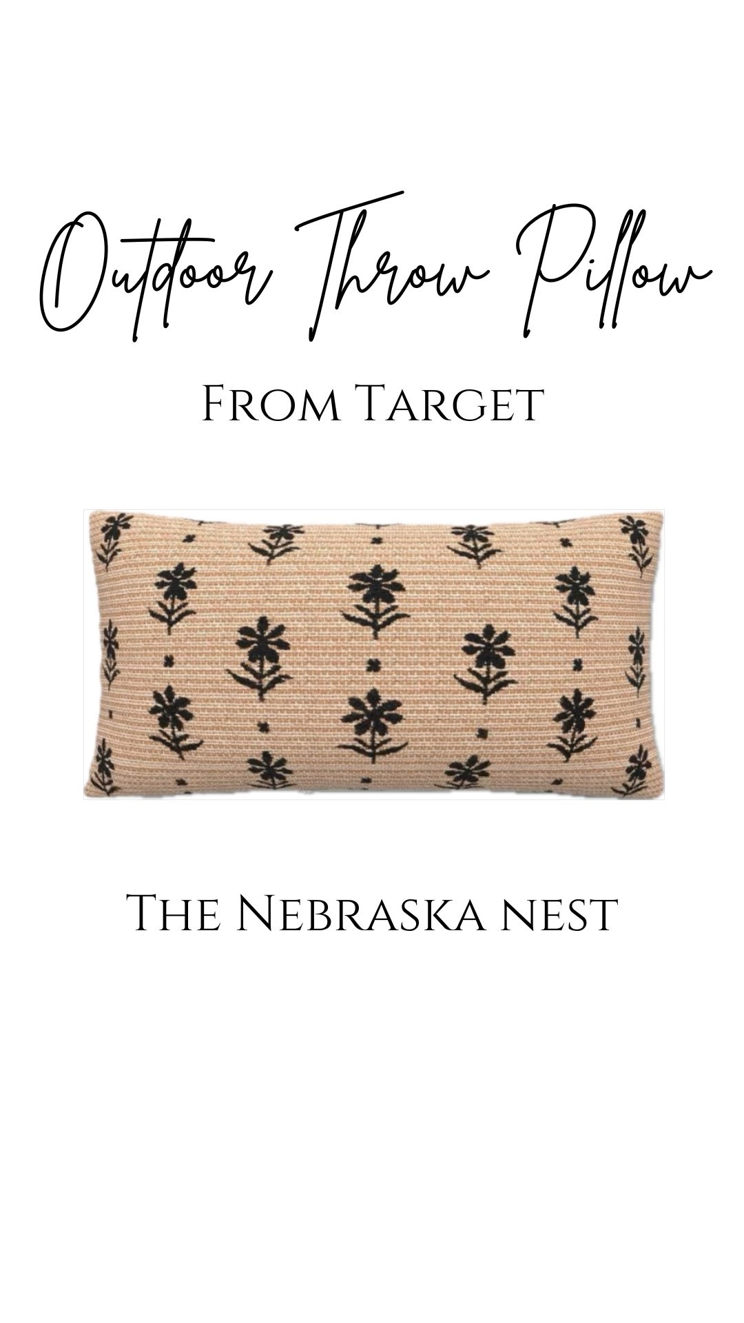 Hands down the prettiest neutral outdoor throw pillow from Target and only $15! It’s a need this season! ☀️🌿

#Outdoordecor #SummerDecor #PatioDecor

#LTKHome #LTKSeasonal #LTKStyleTip