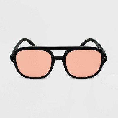 Women's Plastic Aviator Sunglasses - Wild Fable™ Black | Target