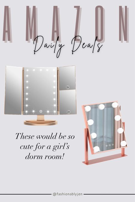 Lighted vanity mirrors on sale at Amazon! These would be great for a girls dorm room!

College dorm decoration, back to school decor, home decor, Amazon home

#LTKBacktoSchool #LTKsalealert #LTKFind