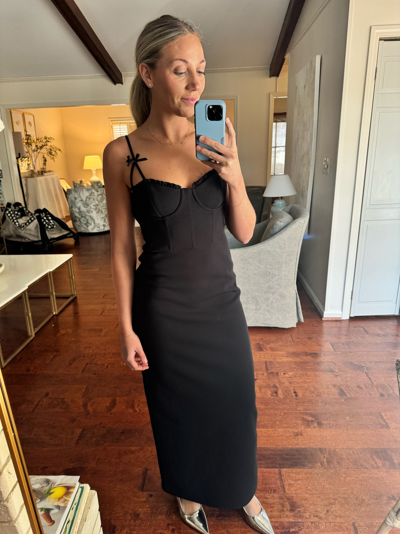Black tie dress ready! This STAUD black bow embellished long gown from @saks is a stunner. Classic, timeless, sexy 🖤 will be wearing this for years (even decades) to come! Wearing the size 4 and fits perfectly. 

#LTKstyletip #LTKparties #LTKMostLoved
