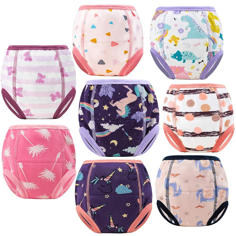 MooMoo Baby 8 Packs Potty Training Pants Cotton Absorbent Training Underwear for Toddler Boy and ... | Amazon (US)