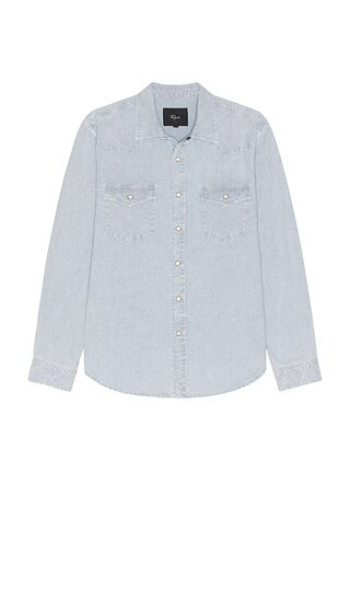 Roy Button Down Shirt in Sunfaded Indigo | Revolve Clothing (Global)