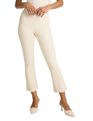 commando Women's Faux Leather Cropped Flare Pants, Ivory, S | Amazon (US)