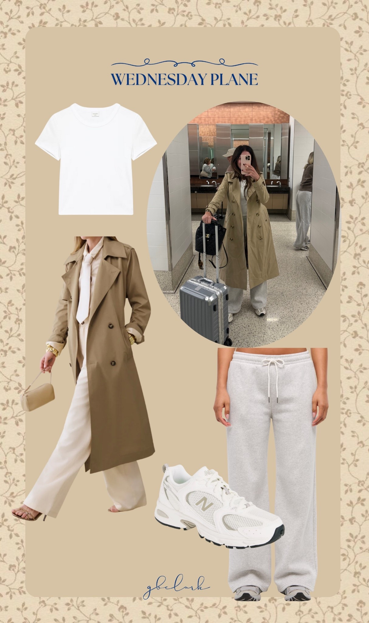 Travel OOTD 
Tee - large 
Sweats - M
Sneakers - TTS 
Linking similar trench coats 
Burberry trench - in the 6 

#LTKShoeCrush #LTKTravel #LTKStyleTip
