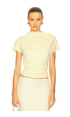 Line & Dot x REVOLVE Walker Draped Top in Light Yellow from Revolve.com | Revolve Clothing (Global)