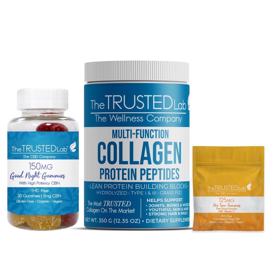 Sleep Well, Get Up and Glow! CBD plus Collagen Set - The Trusted Lab | The Trusted Lab