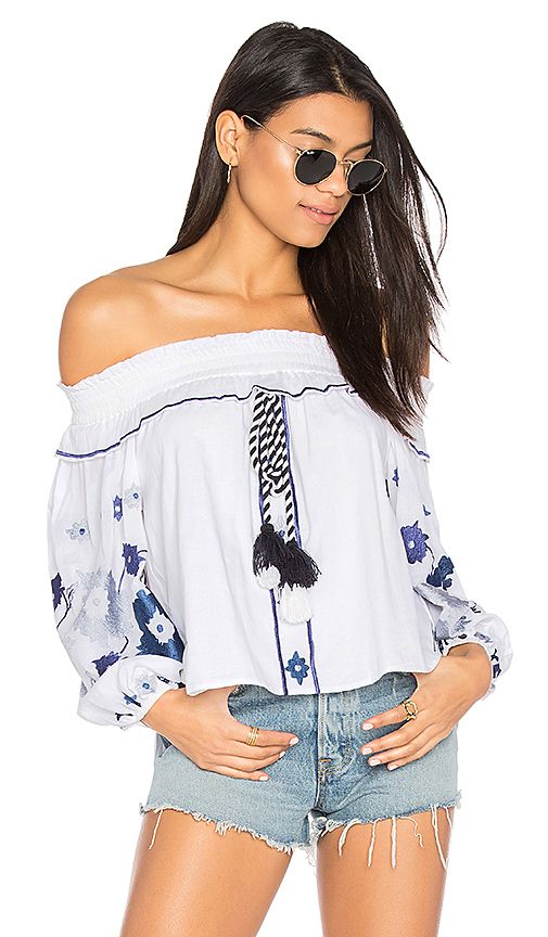 MISA Los Angeles Selena Top in White. - size L (also in S,XS) | Revolve Clothing