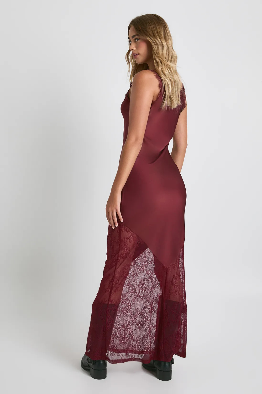 Lace Hem Slip Dress | Boohoo.com (UK & IE)