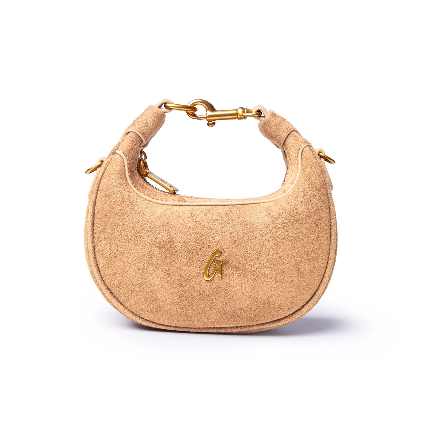 NANO SUEDE HOBO BAG - TAN | Glam-Aholic Lifestyle