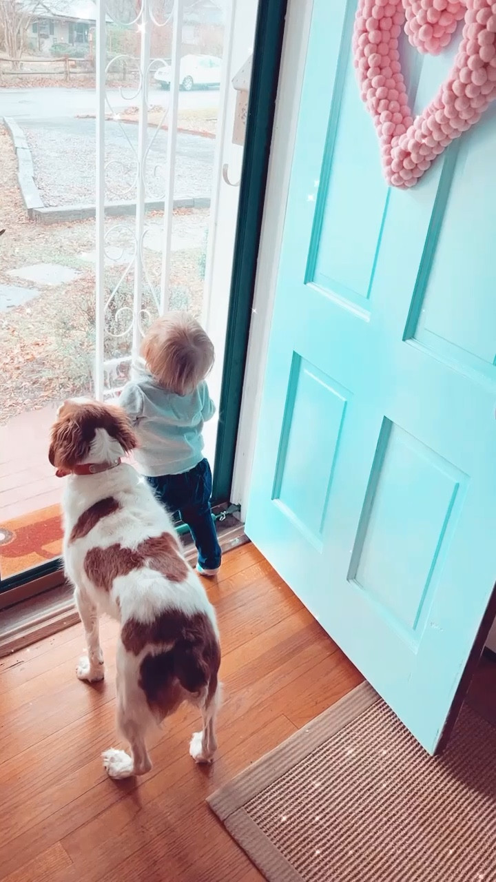 how we spend our rainy days 🌧️☔️ - staring out the doors and windows 🪟, watching the rain “pat pat” on the ground 🫶🏽, waving and saying “byeeee” at all the cars 🚙, and giving lots of kisses 😘💋🤣

#LTKfamily #LTKhome #LTKbaby