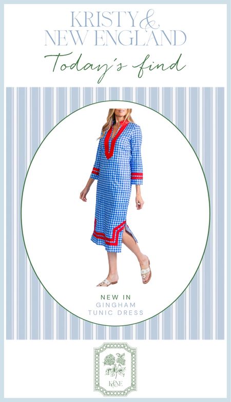 New in! Classic Gingham Tunic Dress for Summer