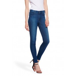 High Rise Skinny - Carmine - Medium Blue | Mott & Bow