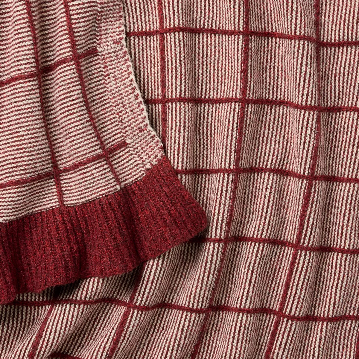 50"x60" Windowpane Plaid with Ruffle Throw Blanket - Threshold™ designed with Studio McGee | Target